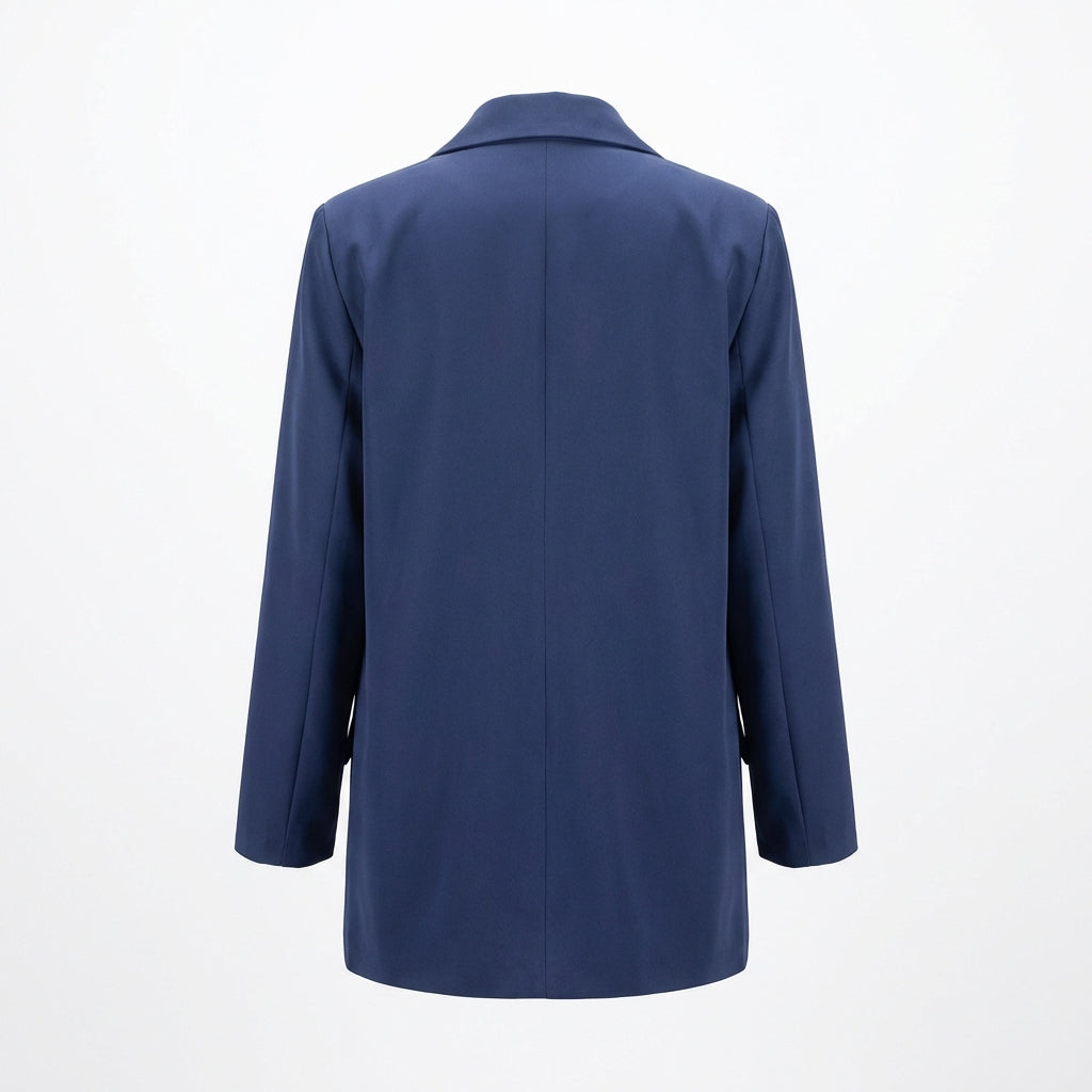 Blazer Bleu Marine Coupe Décontractée