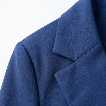 Blazer Bleu Marine Coupe Décontractée