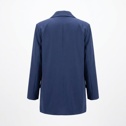 Blazer Bleu Marine Coupe Décontractée