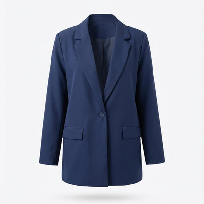 Blazer Bleu Marine Coupe Décontractée