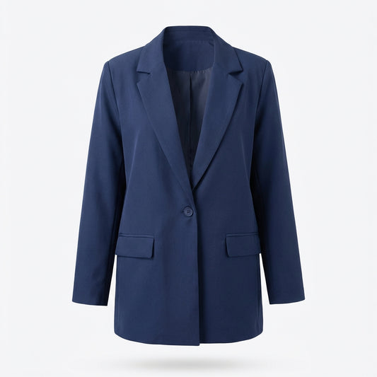 Blazer Bleu Marine Coupe Décontractée