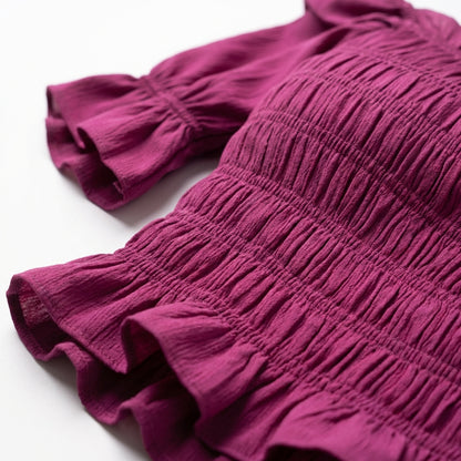 Blouse Smockée Épaules Dénudées
