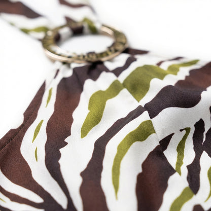 Robe Maxi Imprimée à Col Halter