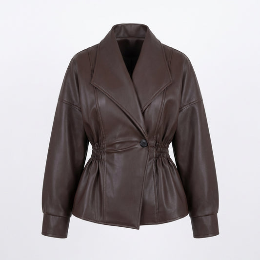 Veste Cintrée en Similicuir